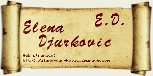 Elena Đurković vizit kartica